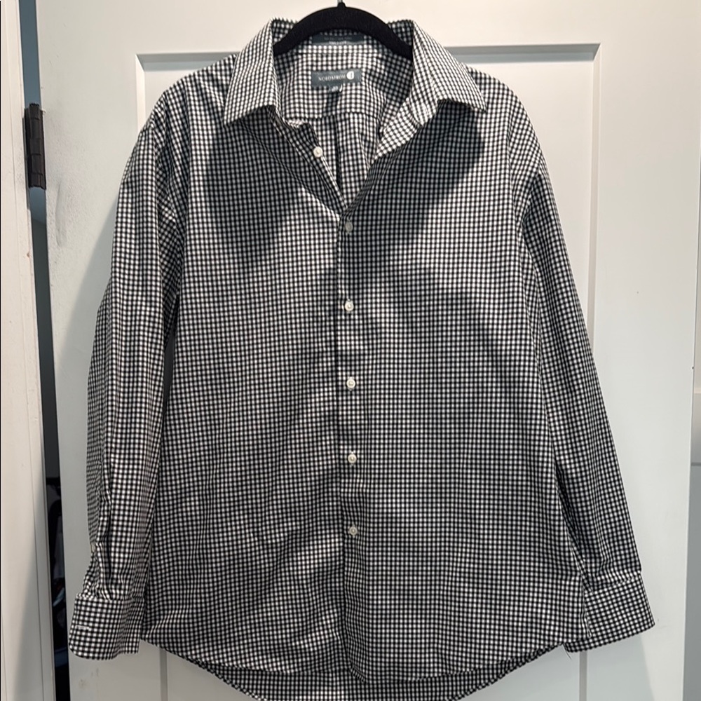 Nordstrom Black and White Gingham Men's Shirt